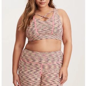 Torrid | Space Dye Strappy Front Sports Bra
